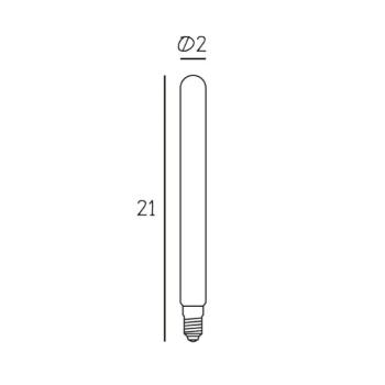 LED izzó 210, matt, E14, 4,65 W, 2700 K, dimmelhető kép
