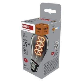 LED izzó DECO SMOKED A60, E27, 4,5 W (19 W), 180 lm, borostyán, 1800K, 230V, CRI>80, EMOS, Z55311 kép