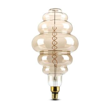 LED izzó design DSG S200 E27, 8w, 1800K, meleg fehér, 500lm, 300°, átlátszó, CRI>80, dimmelhető, V-TAC, 217465 kép