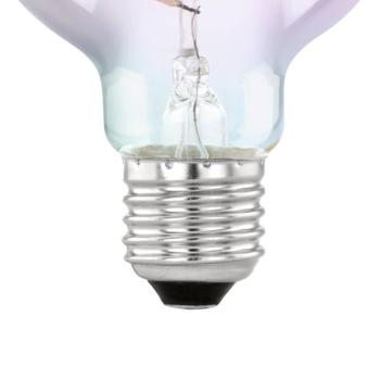 LED izzó E27 4 W G80 1700 K filament irizáló dimm kép