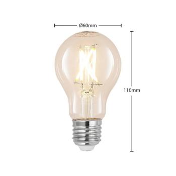 LED izzó E27 4W 2 700K filament, dimm, átlátszó 2 kép