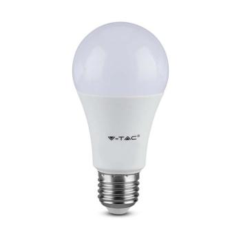 LED izzó E27, 8,5w, 4000K, természetes fehér, 806lm, 200°, fehér, CRI>80, V-TAC, 217261 kép