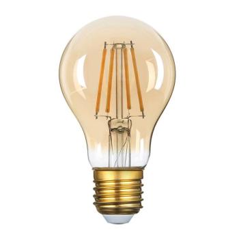 LED izzó E27 a60 aranyüveg, 8W, 2500K, meleg fehér, 700 lm, Optonica, 1796 kép