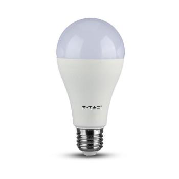 LED izzó E27 Bliszter 2 db-os, 15w, 6400K, hideg fehér, 1350lm, 200°, fehér, CRI>80, 2 db/csomag, V-TAC, 7302 kép