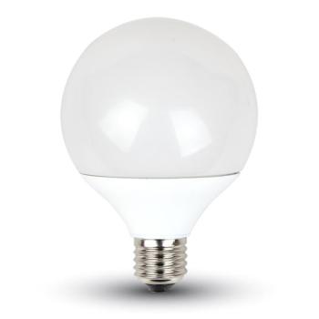 LED izzó E27-es gömb, 10w, 6400K, hideg fehér, 810lm, 200°, fehér, CRI>80, V-TAC, 4278 kép