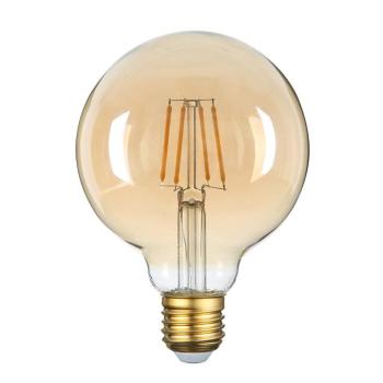 LED izzó E27 G95 aranyüveg, 4W, 2500K, meleg fehér, 400 lm, Optonica, 1794 kép