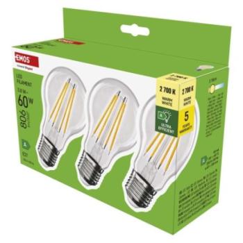 LED izzó Filament A60 A CLASS/ E27 / 3,8 W (60 W) / 806 lm / meleg fehér kép
