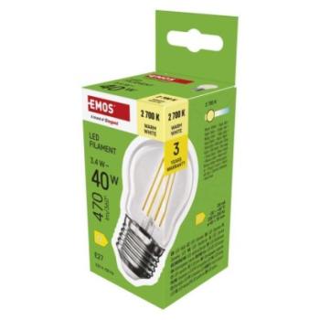 LED izzó Filament Mini Globe / E27 / 3,4 W (40 W) / 470 lm / Meleg fehér kép