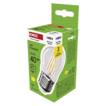 LED izzó Filament Mini Globe / E27 / 3,4 W (40 W) / 470 lm / Természetes fehér kép