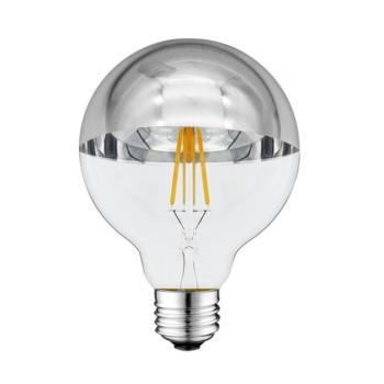 LED izzó G95 E27 félig ezüst üveg, 7W, 2700K, meleg fehér, 800 lm, Optonica, 1888 kép