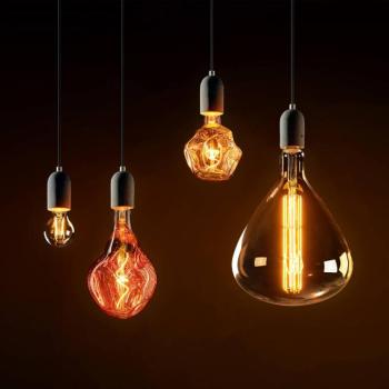 LED izzó Giant Ball E27 4W 918 dim réz-metál. kép