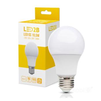 LED izzó GS 10.5W E27 3000K LED2B, 10W, meleg fehér, 1055lm, CRI≥80, KOBI-001254 kép