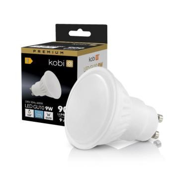 LED izzó GU10 9W 6000K Kobi Prémium, hideg fehér, 900lm, CRI≥80, szabályozható, KOBI-001237 kép