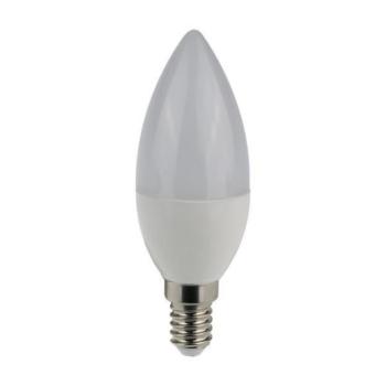 LED izzó gyerta C37 7W E14 3000K 175-250V, meleg fehér, 630lm, Eurolamp, 613111 kép