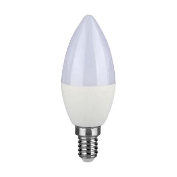 LED izzó gyertya alakú E14, 2,9w, 4000K, természetes fehér, 250lm, 180°, fehér, CRI>80, V-TAC, 2984 kép