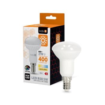 LED izzó R50 5W E14 3000K meleg fehér, 400lm, CRI≥80, KOBI-001352 kép