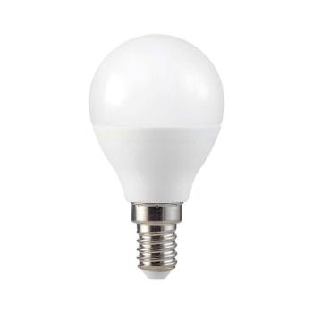 LED izzó SMART gömb alakú E14 RF RGB, 4,8w, 3000K, meleg fehér, 470lm, 180°, fehér, CRI>80, dimmelhető, V-TAC, 3029 kép