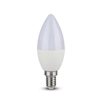 LED izzó SMART gyertya alakú E14 RF RGB, 3,5w, 6400K, hideg fehér, 320lm, 200°, fehér, CRI>80, dimmelhető, V-TAC, 2771 kép