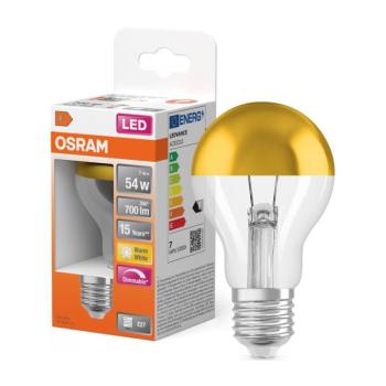 LED izzó tükrös felső résszel SUPERSTAR E27/7W/230V 2700K aranyszínű - Osram 4099854785535 kép