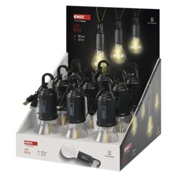 LED izzó USB tápegységgel 9db, display box kép