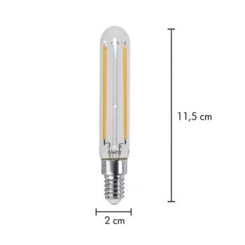 LED izzócső T20 E14 11,5 cm 2,5 W 2200 K, dimmelhető kép