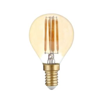 LED izzószálas G45 E14 aranyozott üveg fényerőszabályozható, 4W, 2500K, meleg fehér, dimmelhető, 350 lm, Optonica, 1418 kép
