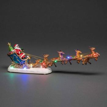 LED jelenet Télapó egy szánon kép
