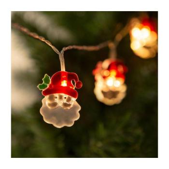 Karácsonyi LED fényfüzér – mikulás – 10 LED – 2 x AA – 1,35 m kép