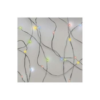 LED karácsonyi nano fényfüzér, 1,9 m, 2x AA, beltéri, többszínű, időzítő, RGB, IP20, EMOS, D3AM04 kép