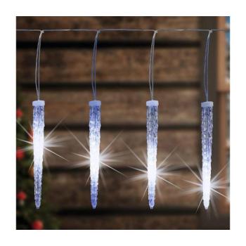 Home KJL 360 LED-es jégcsap fényfüzér, 5,32×0,36 m / 360 db hidegfehér LED, 15 db jégcsap, átlátszó vezeték, fényjáték, hálózati adapter, kül- és belt kép