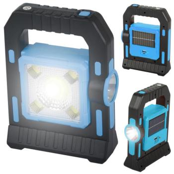 LED kempinglámpa, napelemes, kék kép