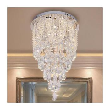 LED kristályos mennyezeti lámpa MAJURO LED/30W/230V Ø 40 cm fényes króm + távirányítóval N3000 kép