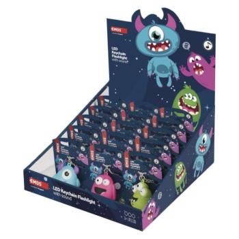LED kulcstartó – hangos szörnyek, 18 db, display box kép