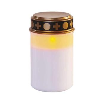 LED temetői mécses, 12,5 cm, 2x C, kültéri és beltéri, vintage, időzítő, IP44, EMOS, DCCV21 kép