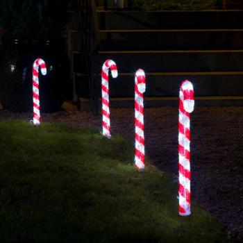 LED kültéri dekoráció cukornád készlet 5 darabból kép