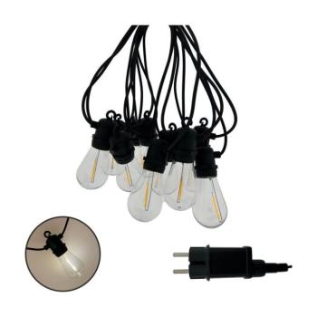 LED kültéri dekorációs fényfüzér 10xLED/0,36W/230V 8 m IP44 fekete 034 0001082 kép