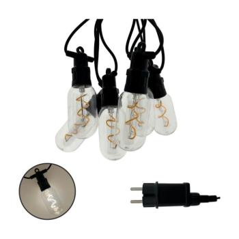 LED kültéri dekorációs fényfüzér 6xLED/0,6W/230V 4,5 m IP44 fekete 034 0001081 kép