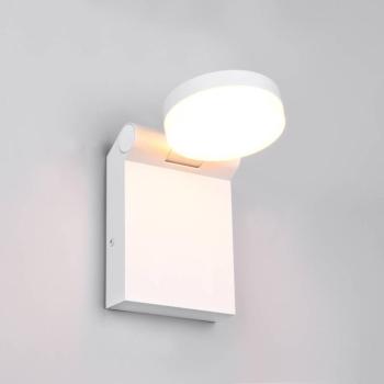 LED kültéri fali lámpa Adour, matt fehér, dönthető, CCT, IP44 kép