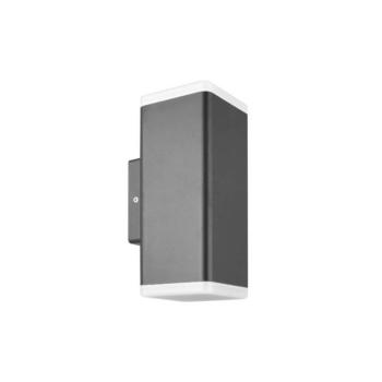 LED kültéri fali lámpa ADRIA SQL2 8W 480lm 4000K (természetes fehér) IP65 76x200x99mm fel-le világító antracit 3230580 VITO kép