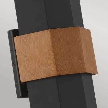 LED kültéri fali lámpa Chasm M fekete fel/le kép