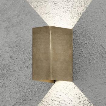 LED kültéri fali lámpa Cremona 8cm széles sárgaréz kép