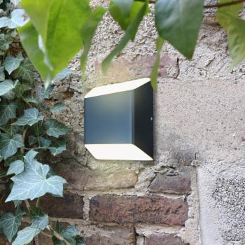 LED kültéri fali lámpa Flyod, up/down, antracit kép