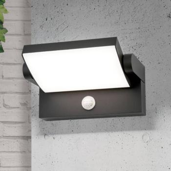 LED kültéri fali lámpa Ginger, érzékelő, antracit, IP54 kép