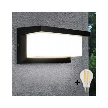 LED Kültéri fali lámpa NEELY 1xE27/9W/230V 3000K IP54 fekete BW0332+BG0286 kép