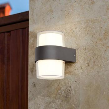 LED kültéri fali lámpa Pittsburgh fel/le világítótest, fekete, kör alakú kép