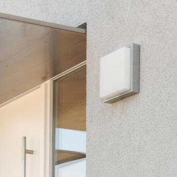 LED kültéri fali világítás 046, rozsdamentes acél, üveg, 25 x 25 cm kép