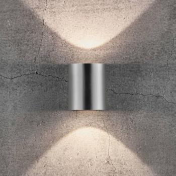 Canto 2 LED kültéri fali világítás, rozsdamentes acél, 10 cm, felfelé/lefelé kép