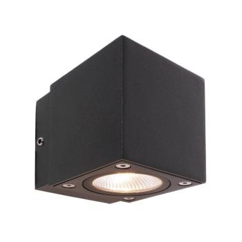 LED kültéri fali világítás Cubodo Single Mini, alumínium, sötét szürke kép