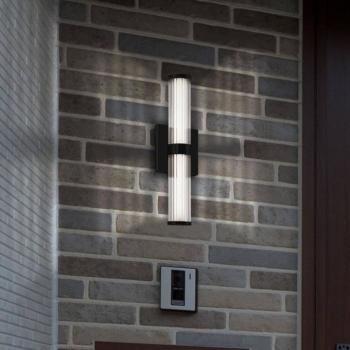 LED kültéri fali világítás FAYTON, fekete, magasság 36 cm, fém, IP44 kép