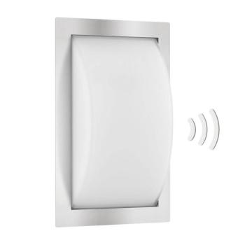 LED kültéri fali világítás Ivett, rozsdamentes acél, érzékelővel kép